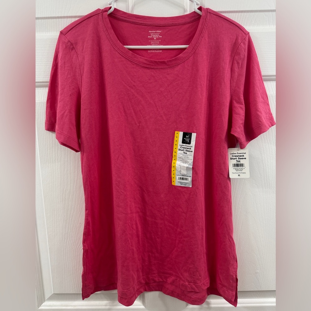 Casual Pink Short Sleeve Tee